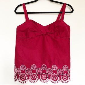 Ann Taylor LOFT Red Cami Sz 8